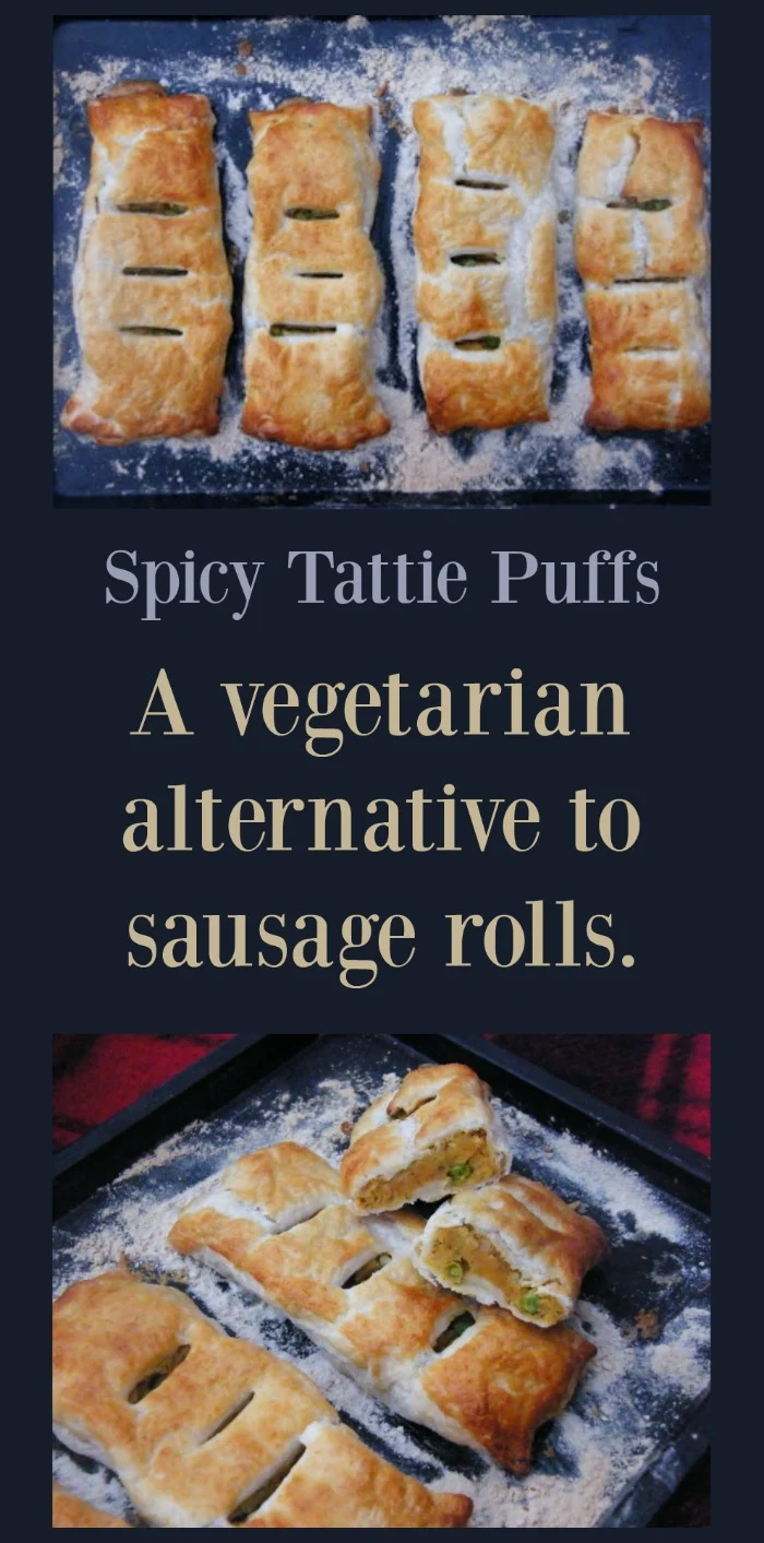 Spicy Tattie Puffs. A vegetarian alternative to sausage rolls. So, so good and easy to make.