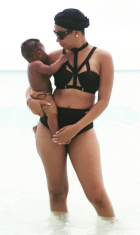 2 Former BBA contestant Pokello shares cute photos with her kids at the beach