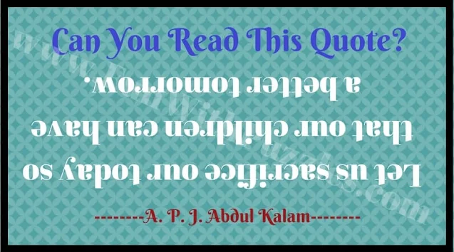 Reading Challenge: Can you read backward and upside down