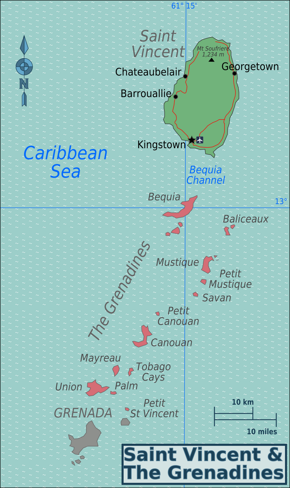 MAPS OF SAINT VINCENT AND GRENADINES