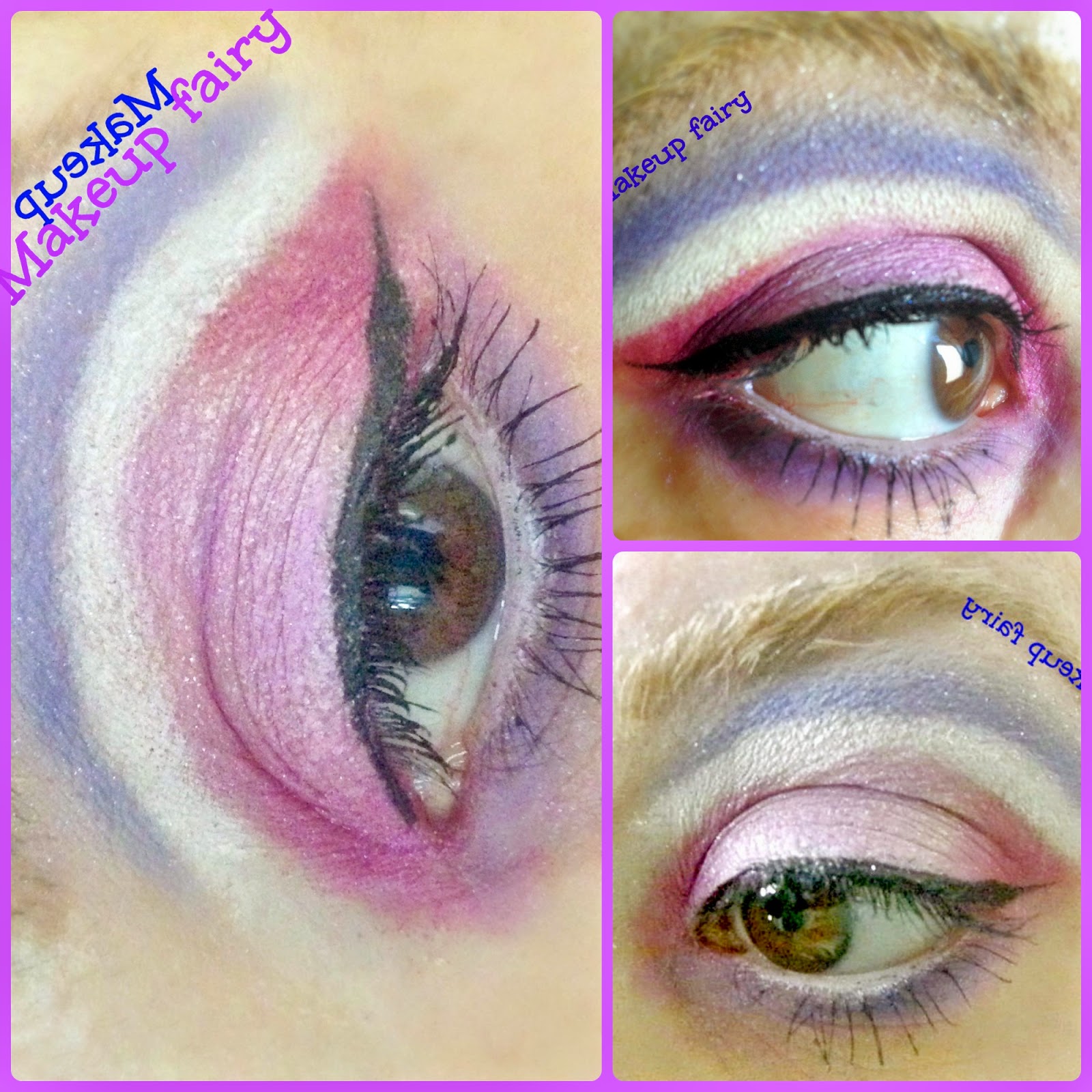 Tinklesmakeup eye makeup look double purple cut crease