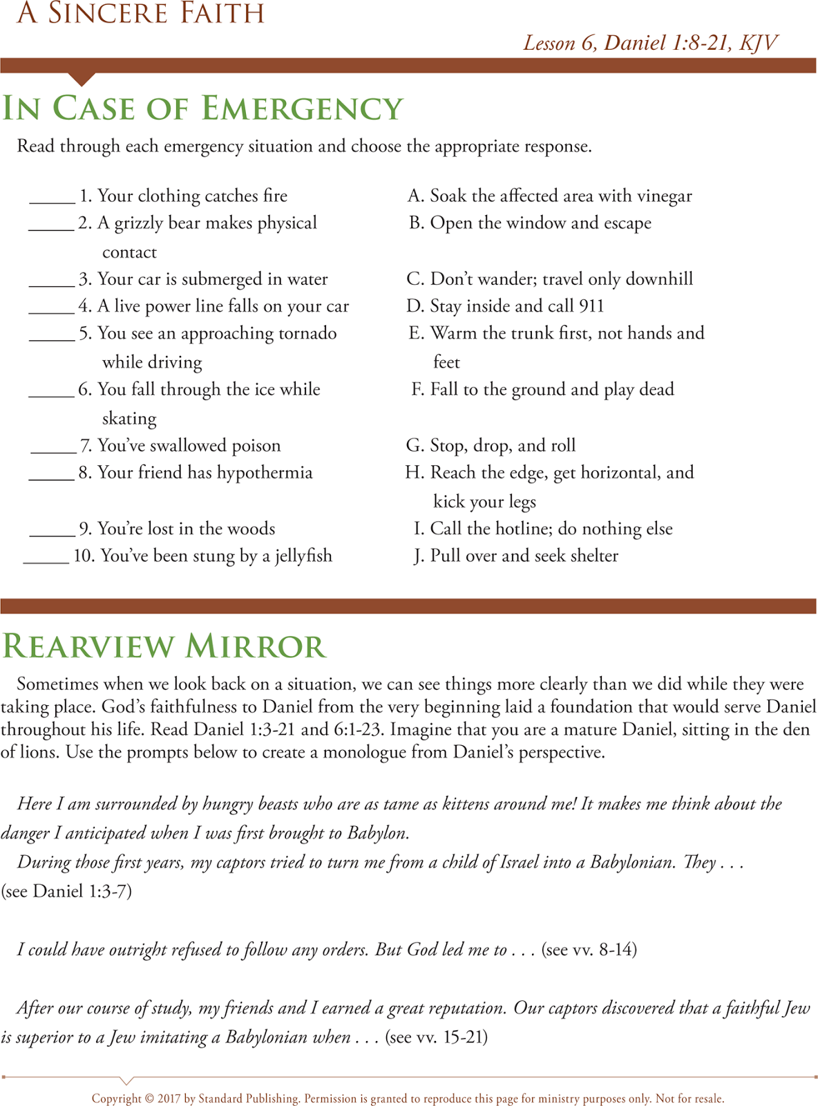 The KJV International Sunday School Lesson Outline