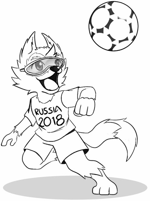 Desenhos Para Imprimir Colorir E Pintar Zabivaka O Mascote Da Copa Do Mundo De Futebol Russia