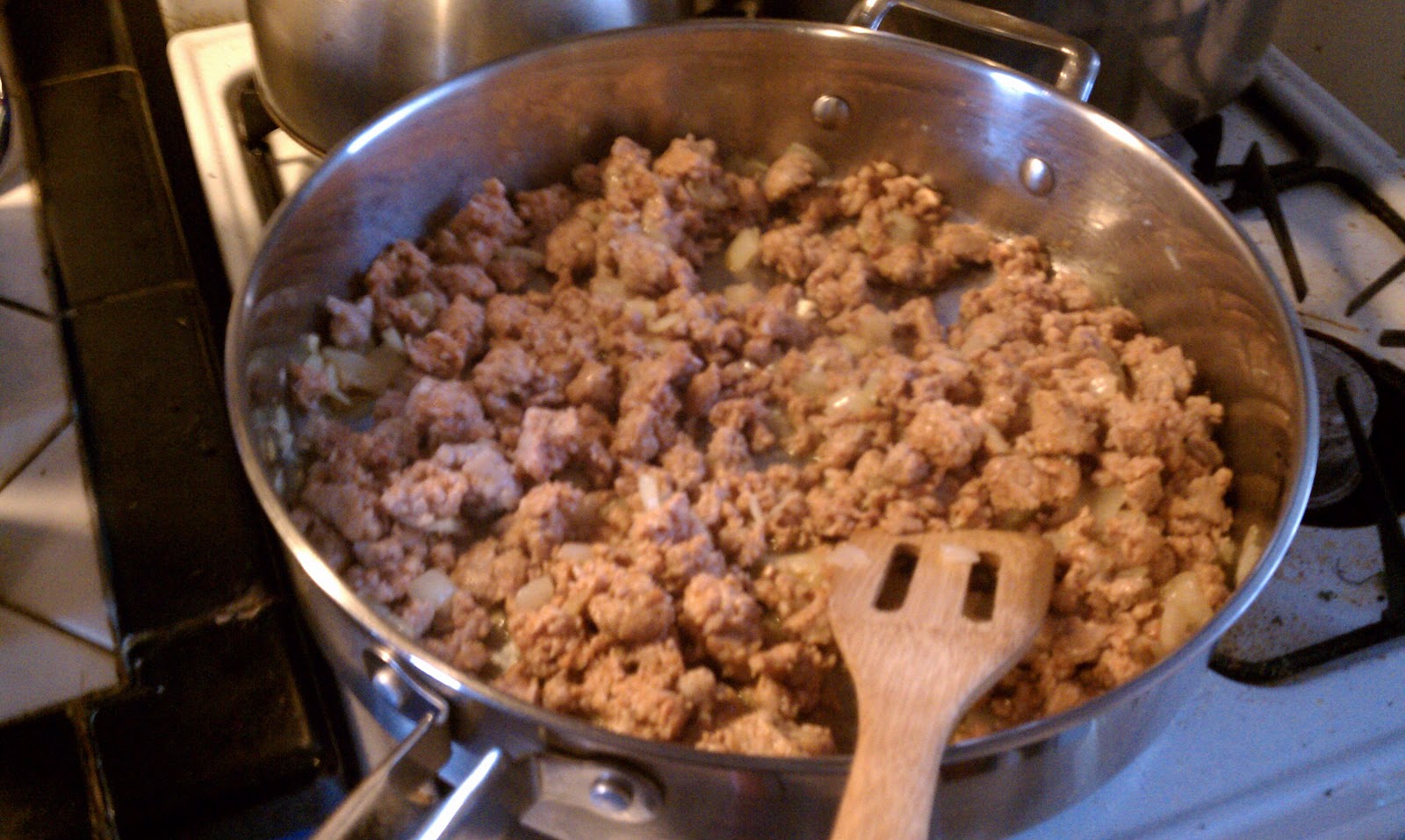 Shrimp13's Blog Pasta with Linguica and Peas