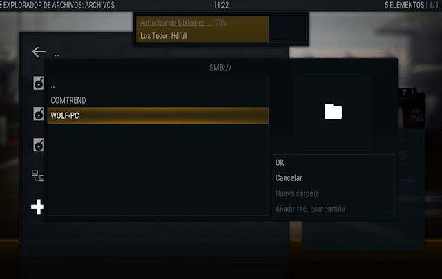 Añadir carpeta compartida por SMB en KODI Añadir carpeta compartida por SMB en KODI