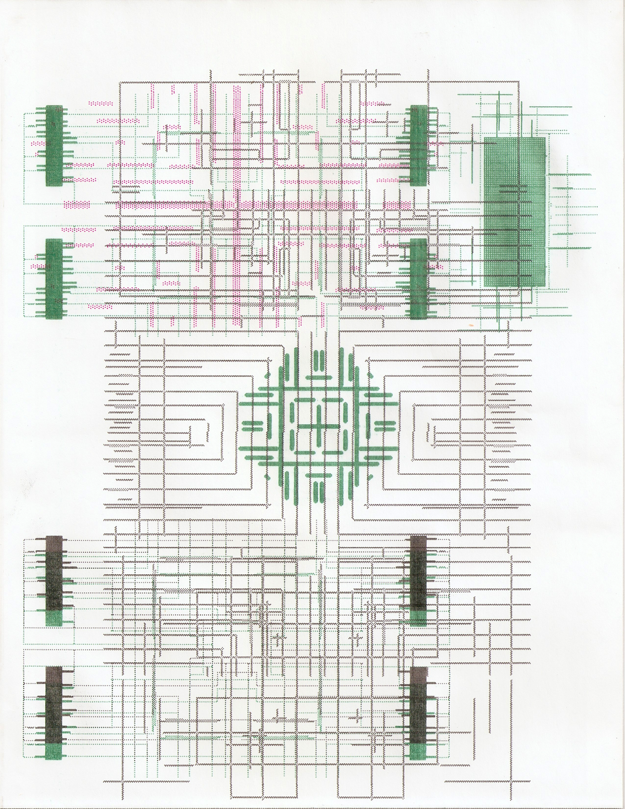 MacPaint Dot Matrix Art Circuitboard0103