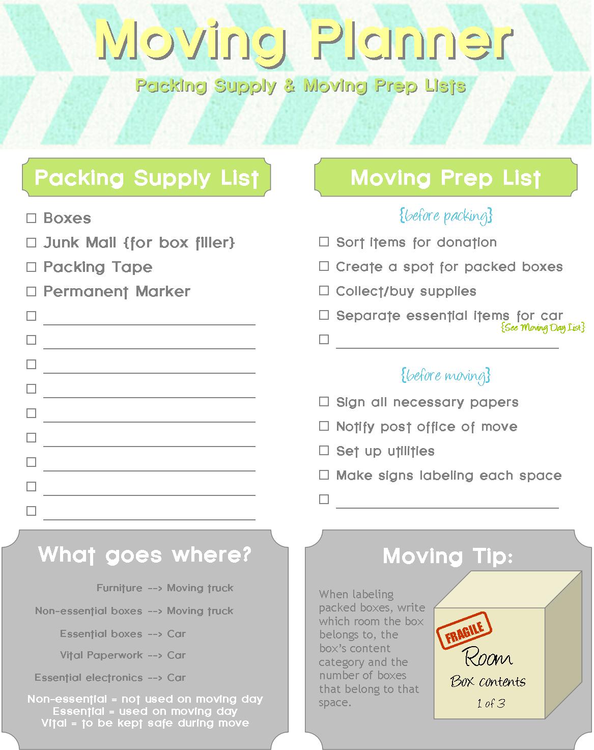 Gifts We Use Moving Planner Printable Gifts We Use Moving Planner Printable