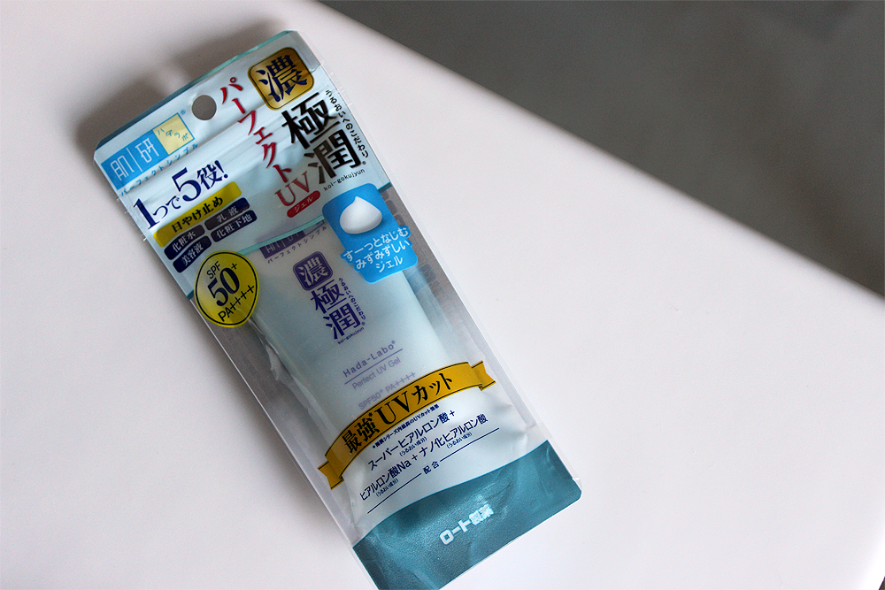 rohto hada labo koi gokujyun uv white gel spf50