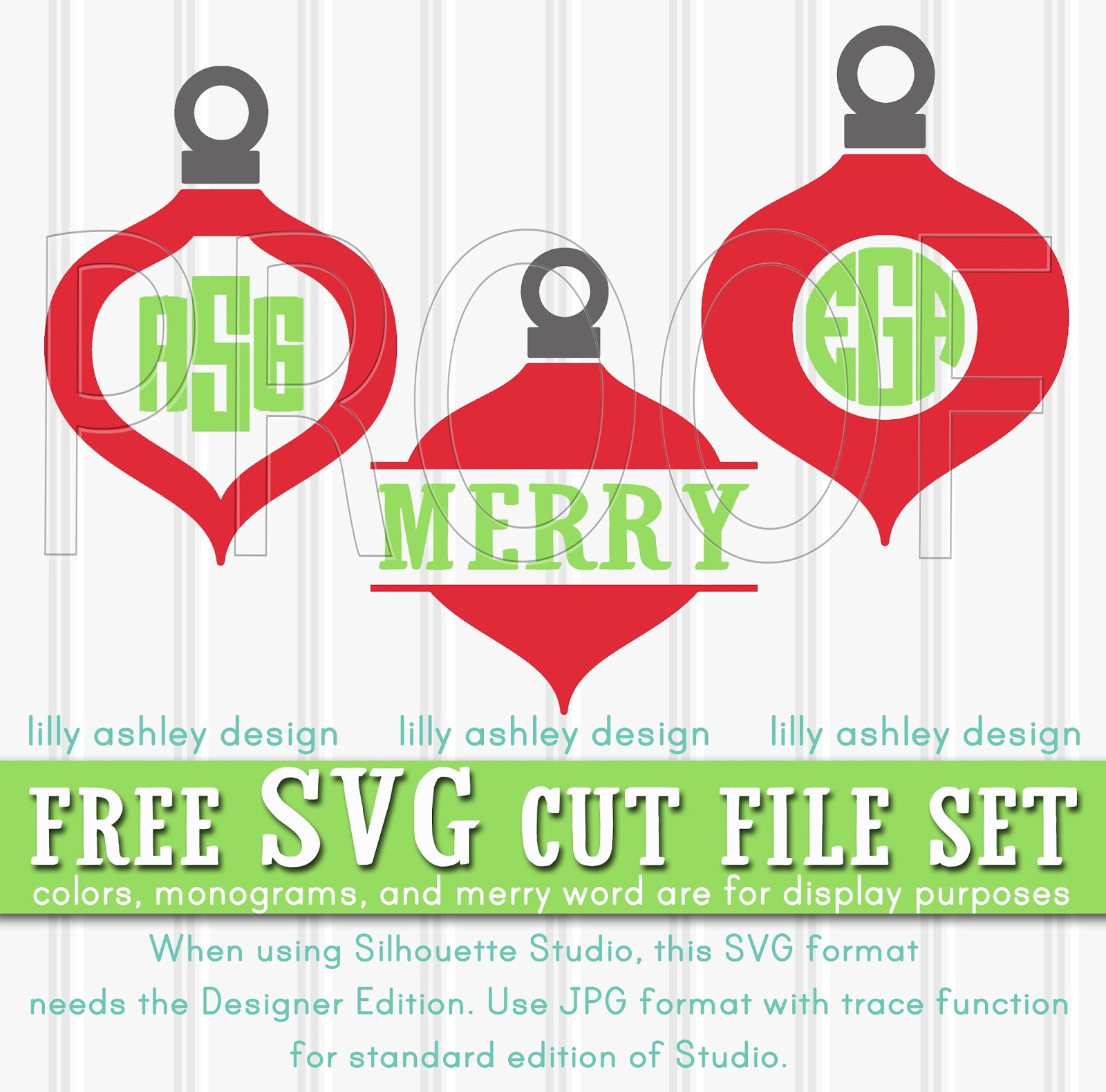 Free Christmas SVG File Set