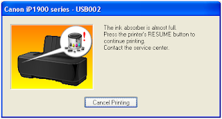 Cara Reset Printer Canon IP1980 di Windows 7