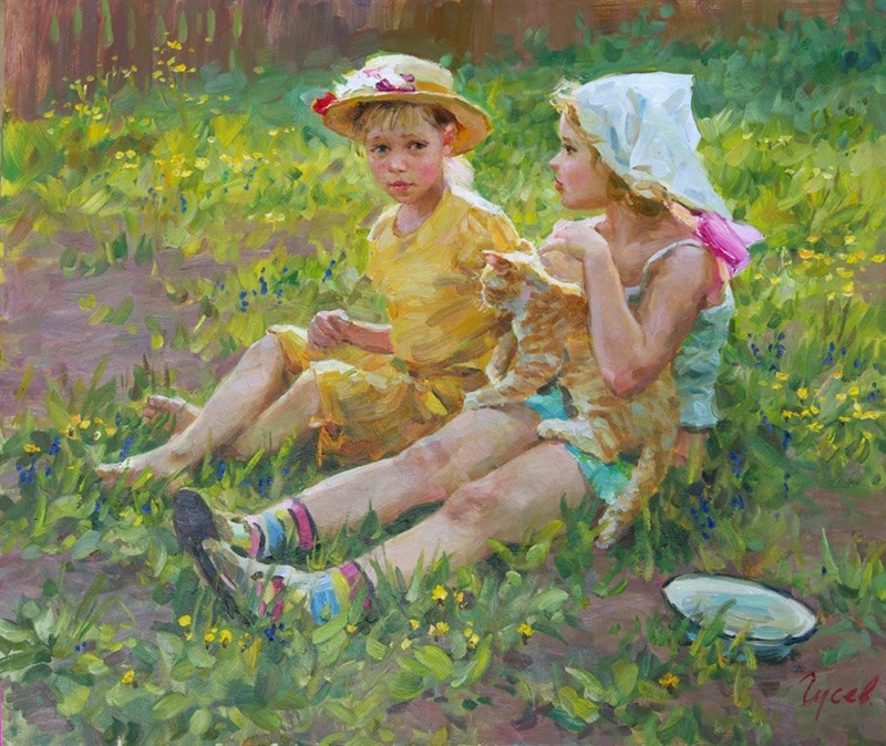 Vladimir Gusev 1957 | Russian Plein-air Figurative painter