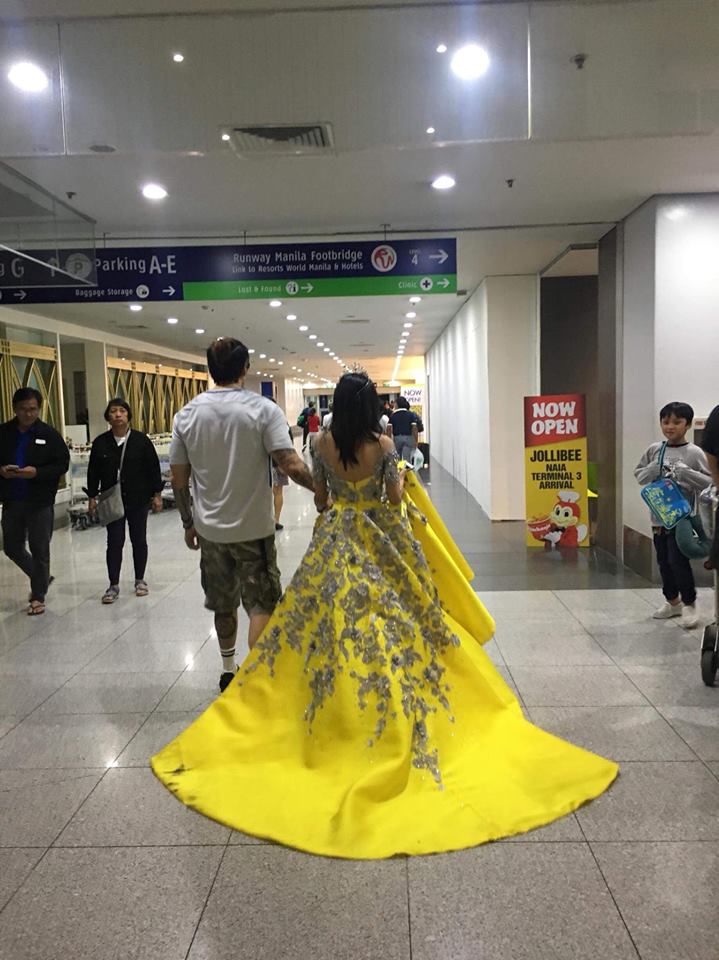 Heartwarming dance at the airport by OFW dad and his debutante daughter