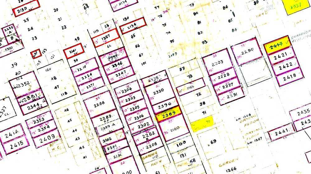 Lot and block survey system