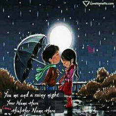 love couple image in rain