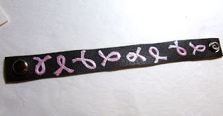 Breast cancer awareness wristlet