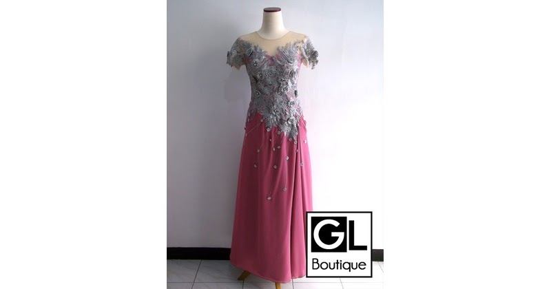 gaun long sleeve v neck dengan lipatan pada rok