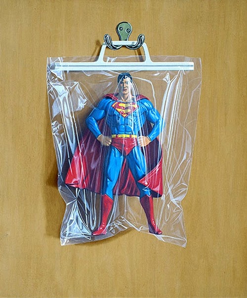 06-Clark-Kent-Superman-Simon-Monk-Bagged-Superheroes-in-Painting-www-designstack-co