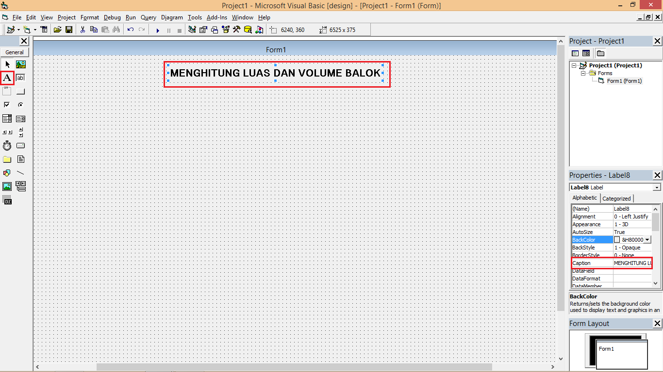 Program Balok Visual Basic 6.0
