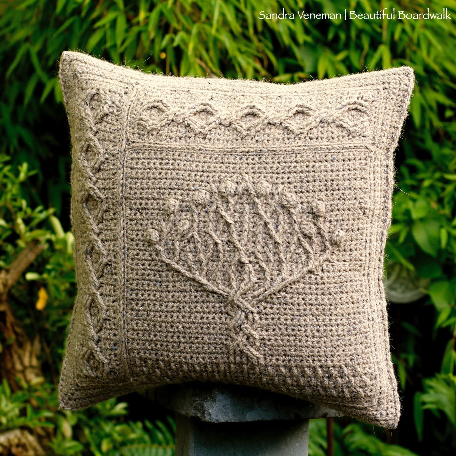 Beautiful Boardwalk Overlay crochet Tree of Life pillow Tadaa!