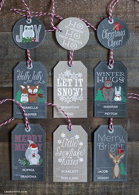 Woodland Christmas Gift Tags and Labels