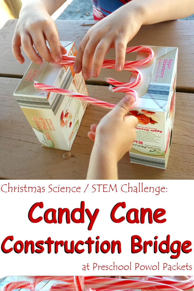 Christmas Science Experiment & STEM Challenge Candy Cane Construction