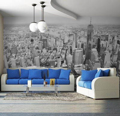 Best Skyline Themed Products NYC Black and White Skyline Mural