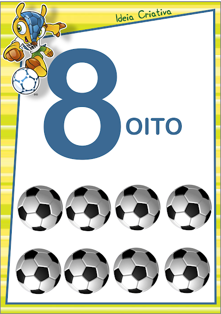 Numerais de Parede Copa do Mundo para imprimir grátis