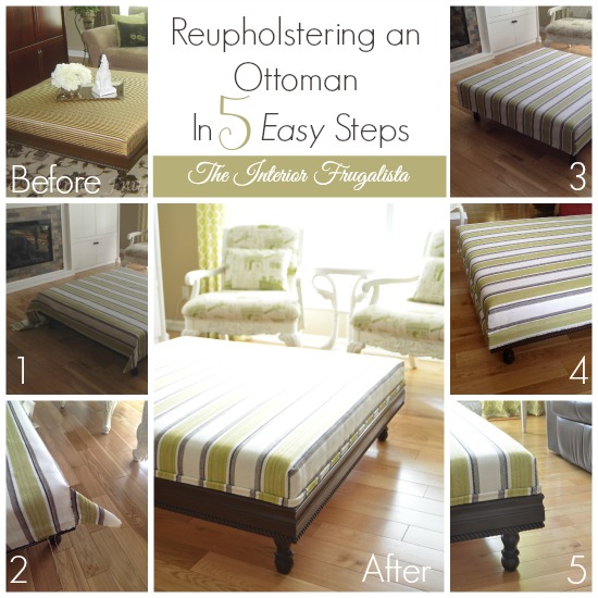 How To Upholster An Ottoman In 5 Easy Steps! Interior Frugalista