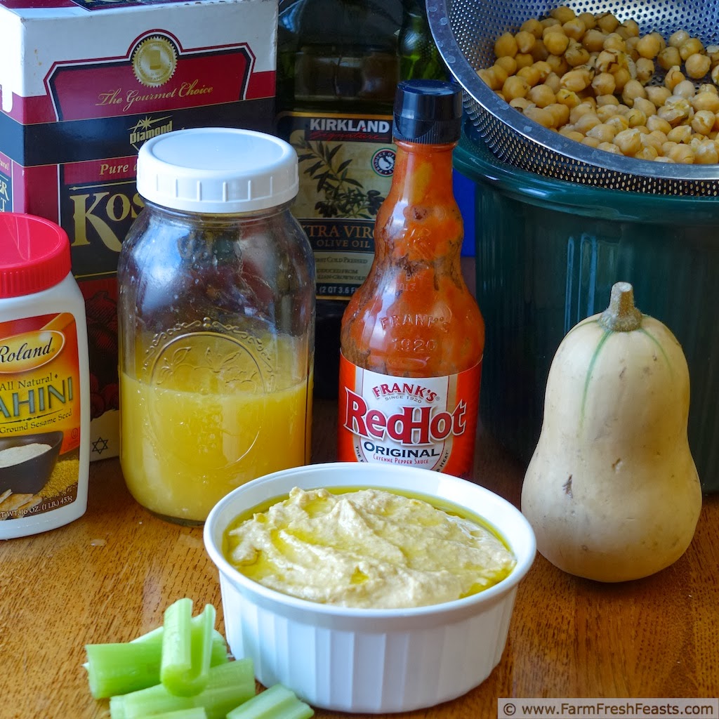 Buffalo Butternut Hummus | Farm Fresh Feasts