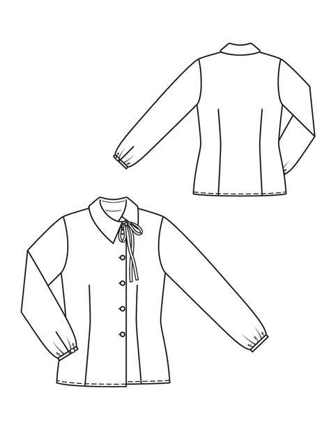 Blusa asimétrica Burda