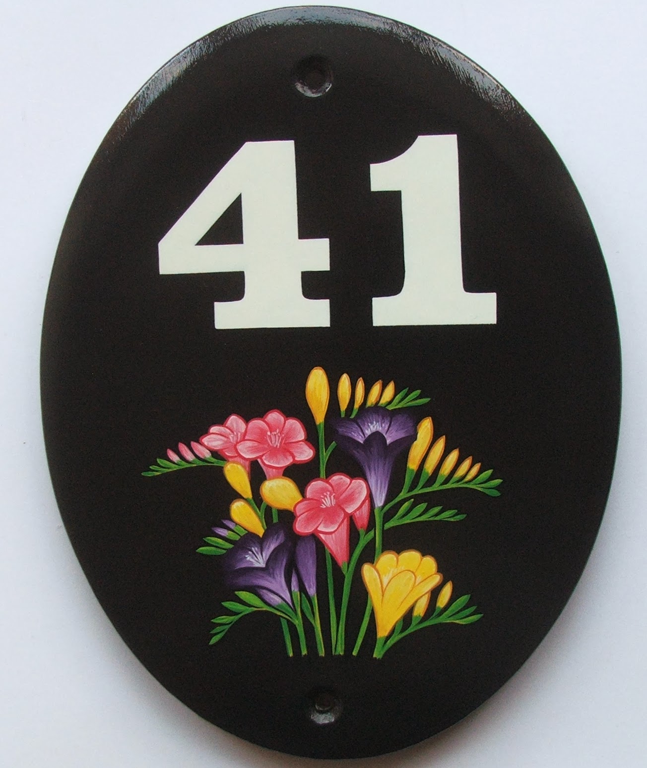 Hand Painted House Signs by Ceramic Art House Number Signs with