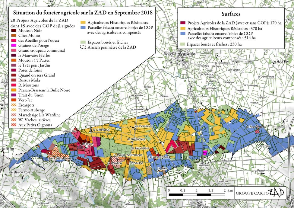 Cartographie numérique La carte des ZAD en France entre cartographie