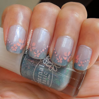 OPI Give me the Moon and Eternal Basic with flowers