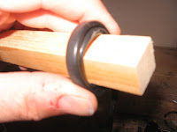 Wrapping the cord around a piece of dowel