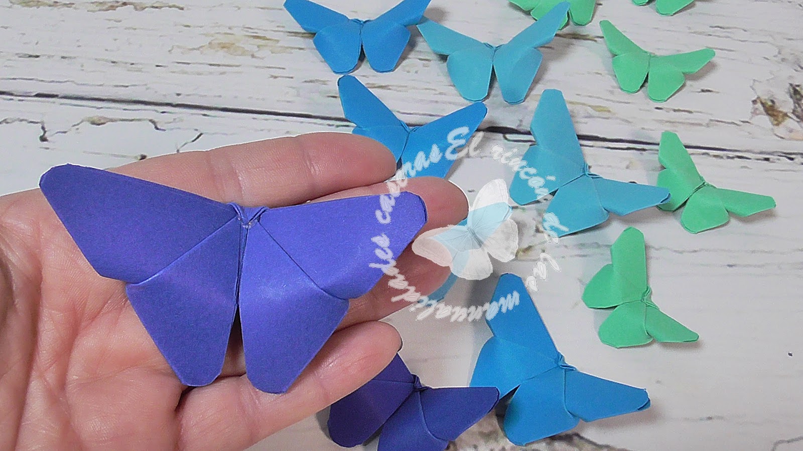 El rincón de las manualidades caseras. Mariposas de papel. Origami o