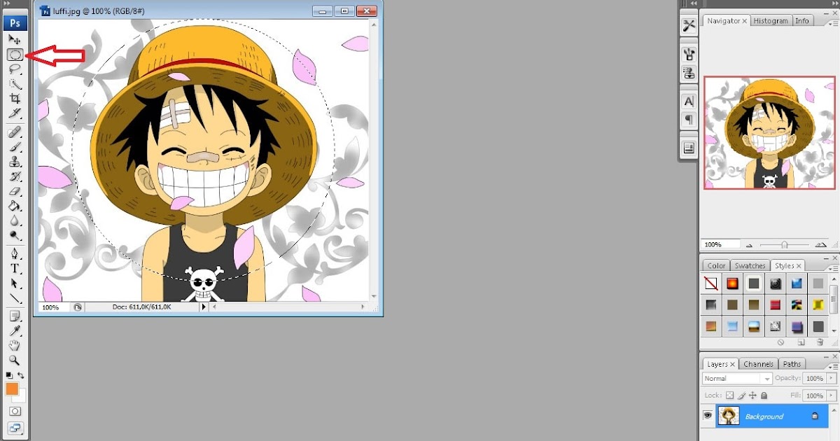 Cara Crop Memotong Gambar Menjadi Bulat Lingkaran Di Photoshop Nggatekno