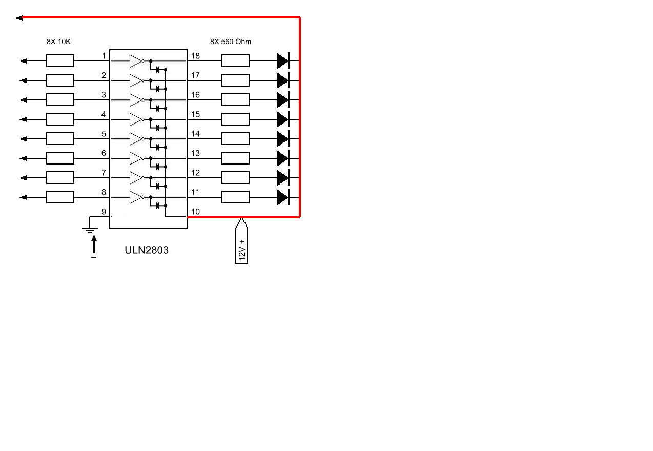 Uln2001d схема подключения в люстре