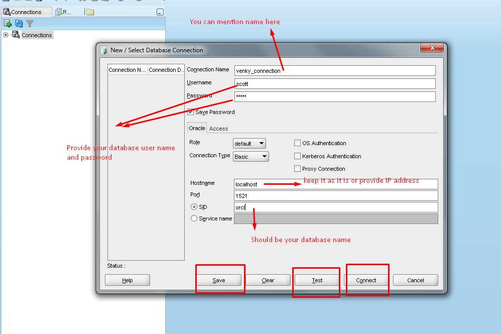 Learn Oracle Plsql How to connect through SQL Developer