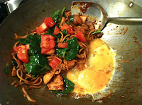 Mamak Mee, noodles, fried, spicy, Malaysian, eggs, wok