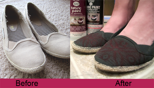 Shades Of Tangerine: Lace Stencil Canvas Shoes with Simply Spray (DIY)