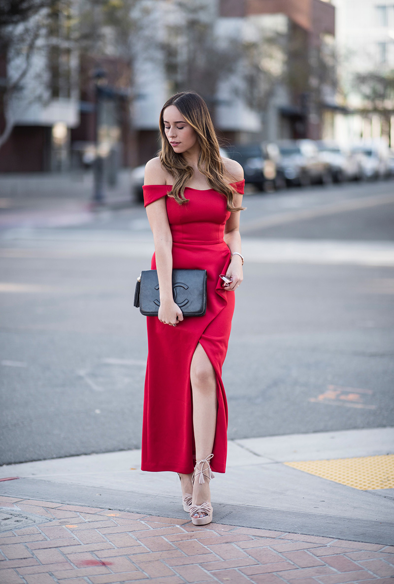 black halo padma dress