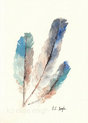 feathers feather watercolor painting yard dove engh elise studios bird 5x7 grey email