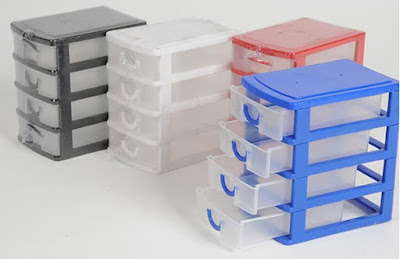 Plastic storage boxes