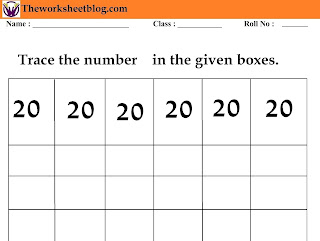 Number tracing worksheet