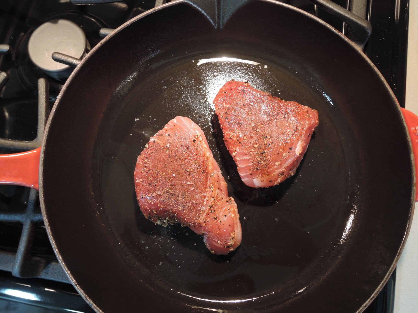 The Briny Lemon Blackened Tuna Steaks with Horseradish Tartar Sauce
