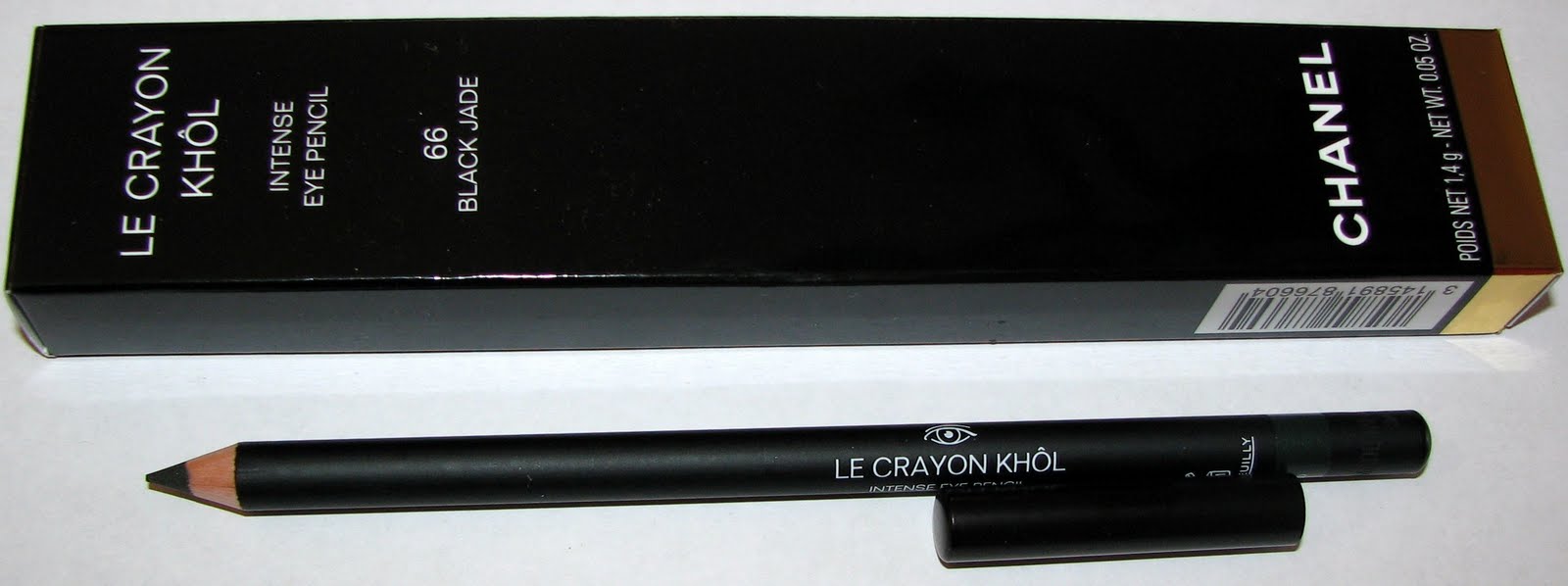 Chanel BLACK JADE (66) Le Crayon Khol Intense Eye Pencil Swatches & Review  - Blushing Noir