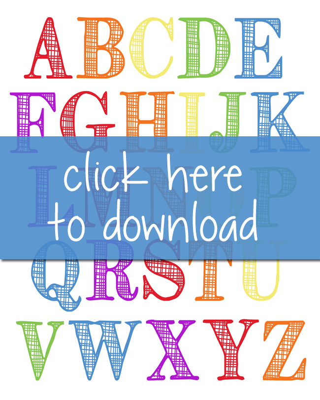 This free alphabet printable is perfect for nurseries, classrooms, homeschool rooms or just about anywhere! 