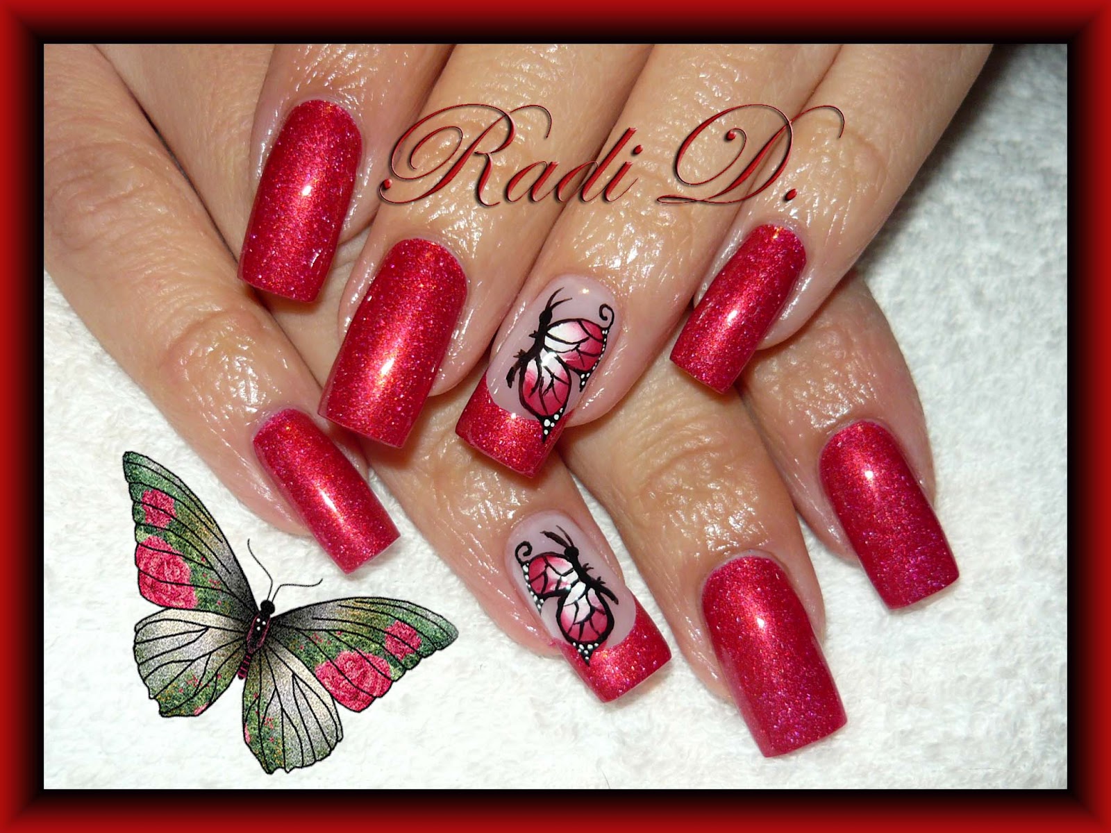 It`s all about nails Nail art 'Butterfly'