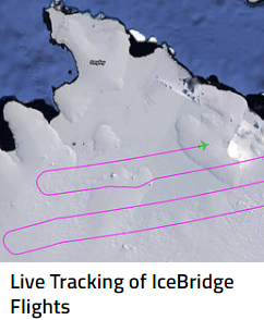 Live tracking of flights over Antarctica.