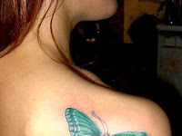 Shoulder 3d Butterfly Tattoo Designs